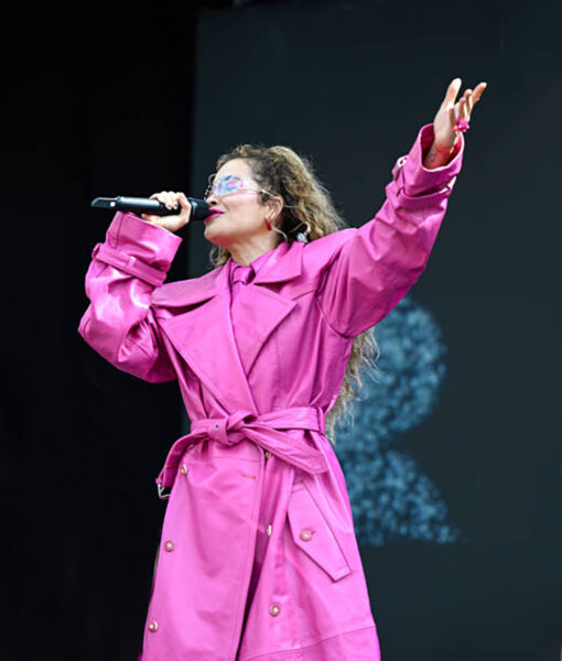 London Pride 2023 Rita Ora Leather Overcoat