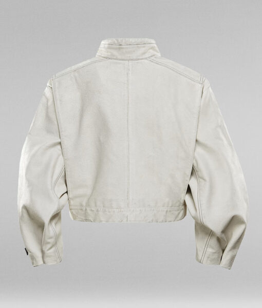 Selena Gomez: White Leather Jacket3