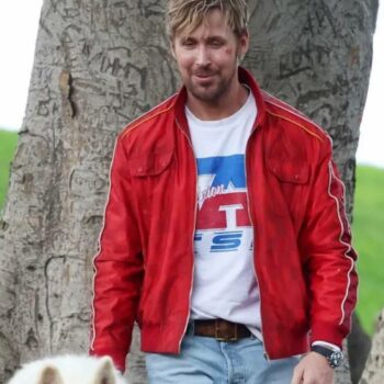 Ryan Gosling Red Bomber Jacket