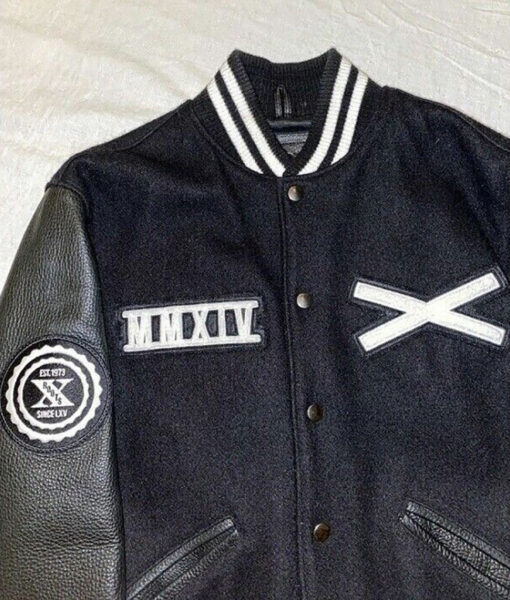 The Weeknd Award Tour XO Varsity Black Letterman Jacket