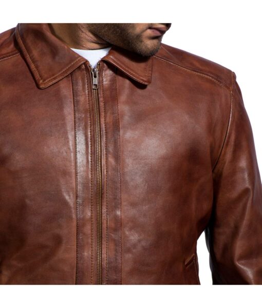 Keanu Reeves, John Wick Distressed Inferno Brown Leather Jacket