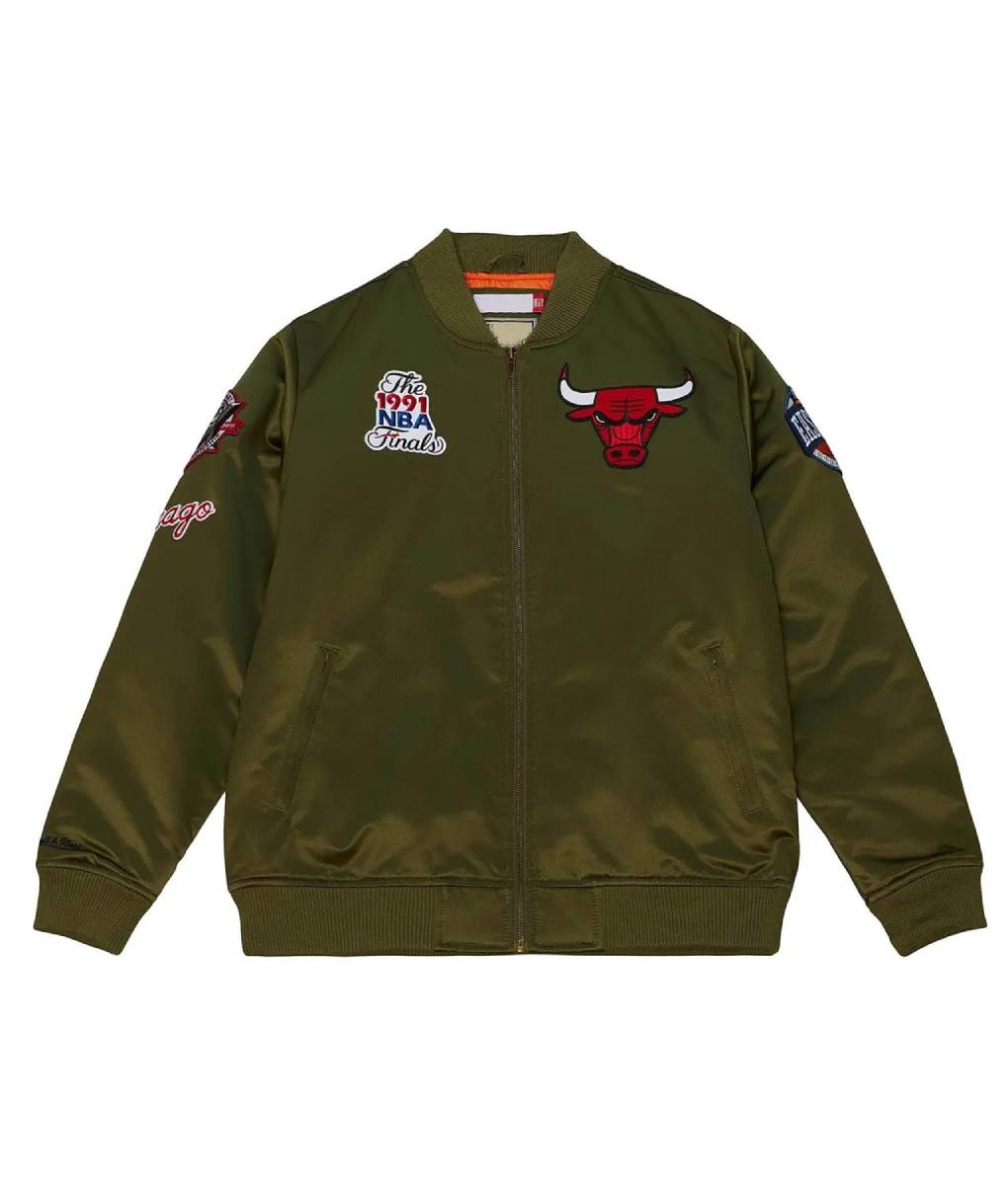 chicago-bulls-flight-green-bomber-jacket