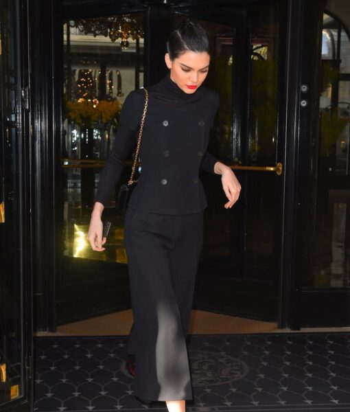 Four Seasons Hotel George V in Paris Kendall Jenner Black Jacket