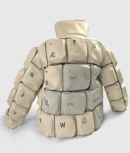 The keyboard Cream Puffer Jacket