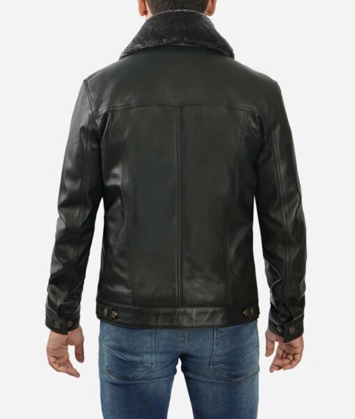 Leather Trucker Jacket for Men's