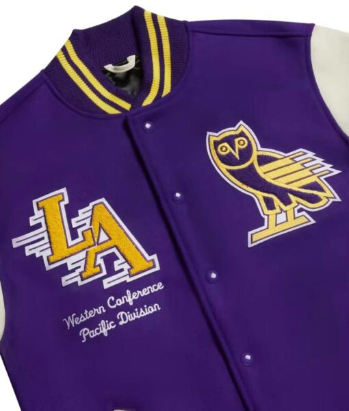 Lakers OVO Varsity Full-Snap Jacket