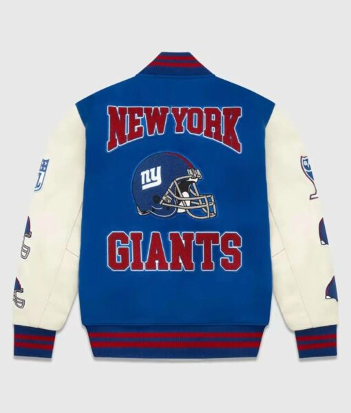 New York Giants Varsity Leather Jacket