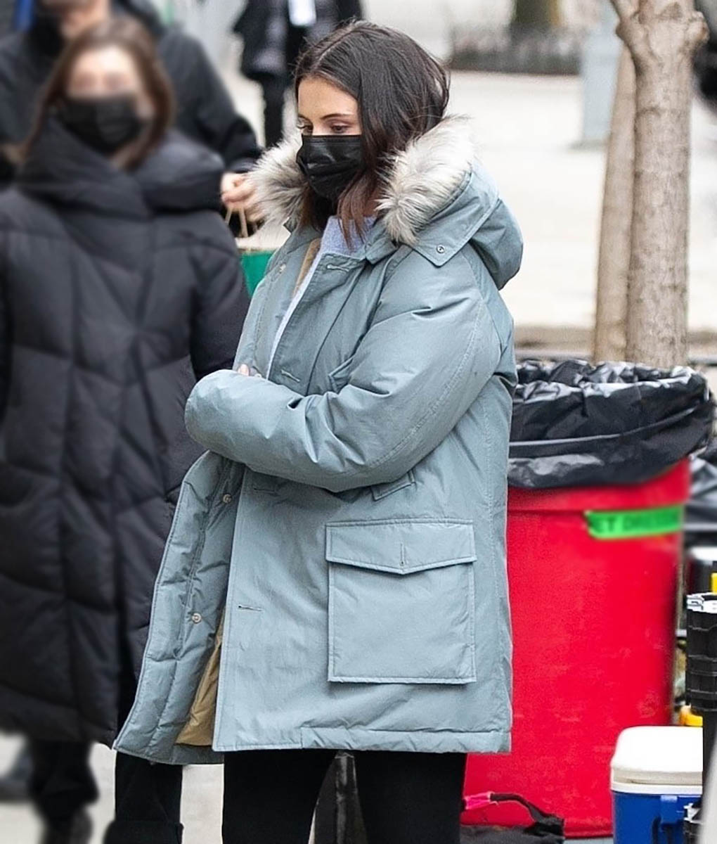 Selena Gomez is seen on set for “Only Murders in the Building” in the Upper West Side