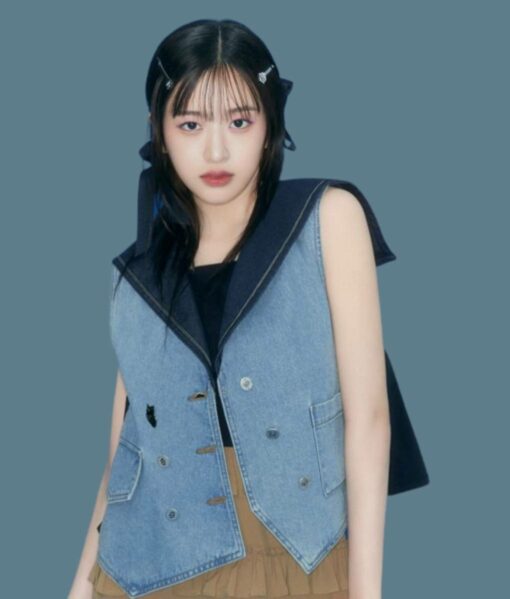 Yujin (IVE) Lucky Chouette Blue Denim Vest