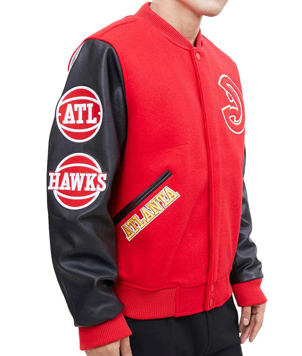 ATL Hawks Red and Black Jacket (2)