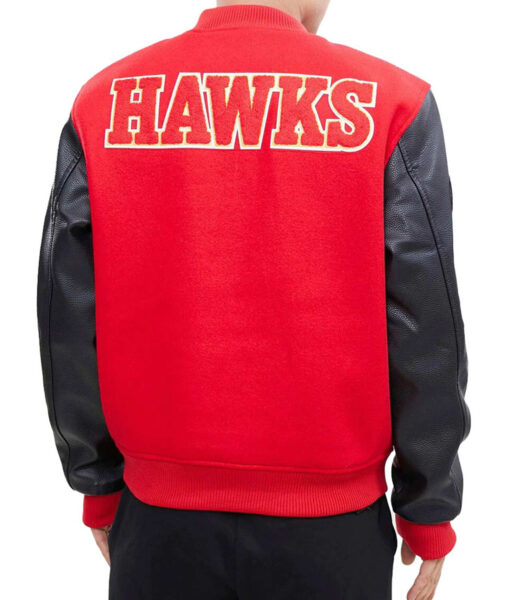Atlanta Hawks Red and Black Jacket