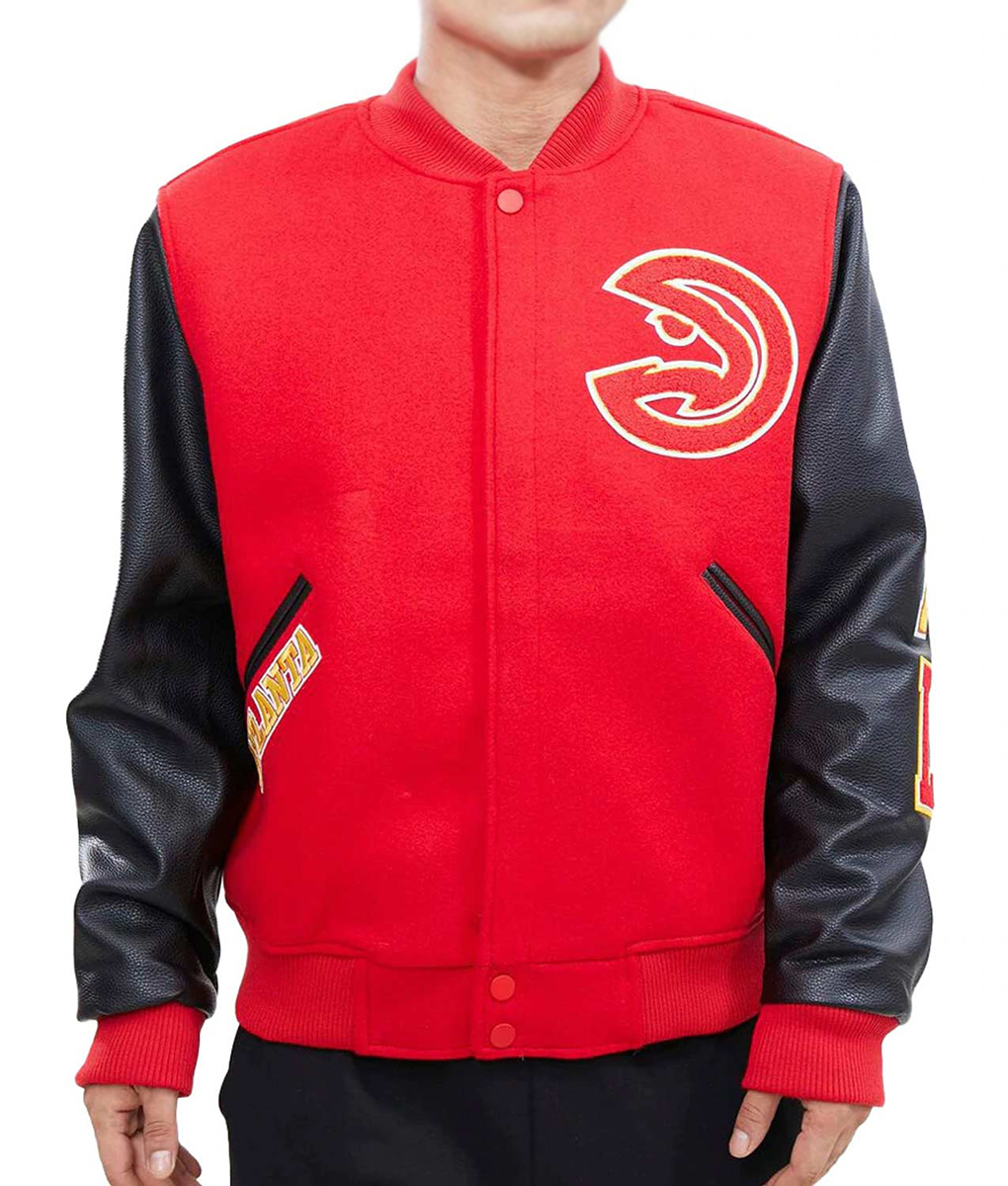 ATL Hawks Red and Black Jacket (4)