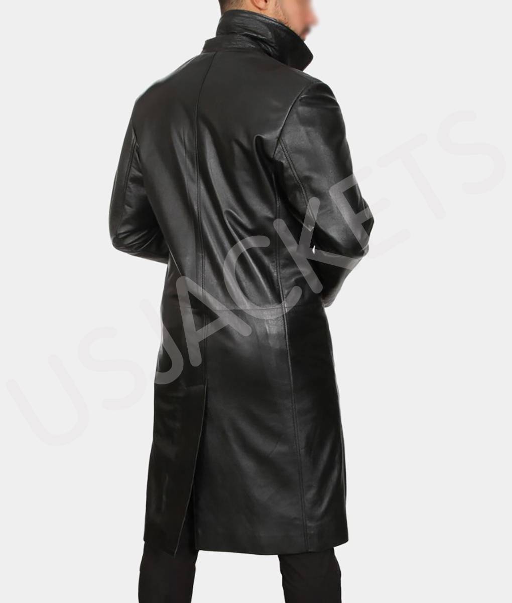 Adam Copeland Ares Black Leather Coat (1)