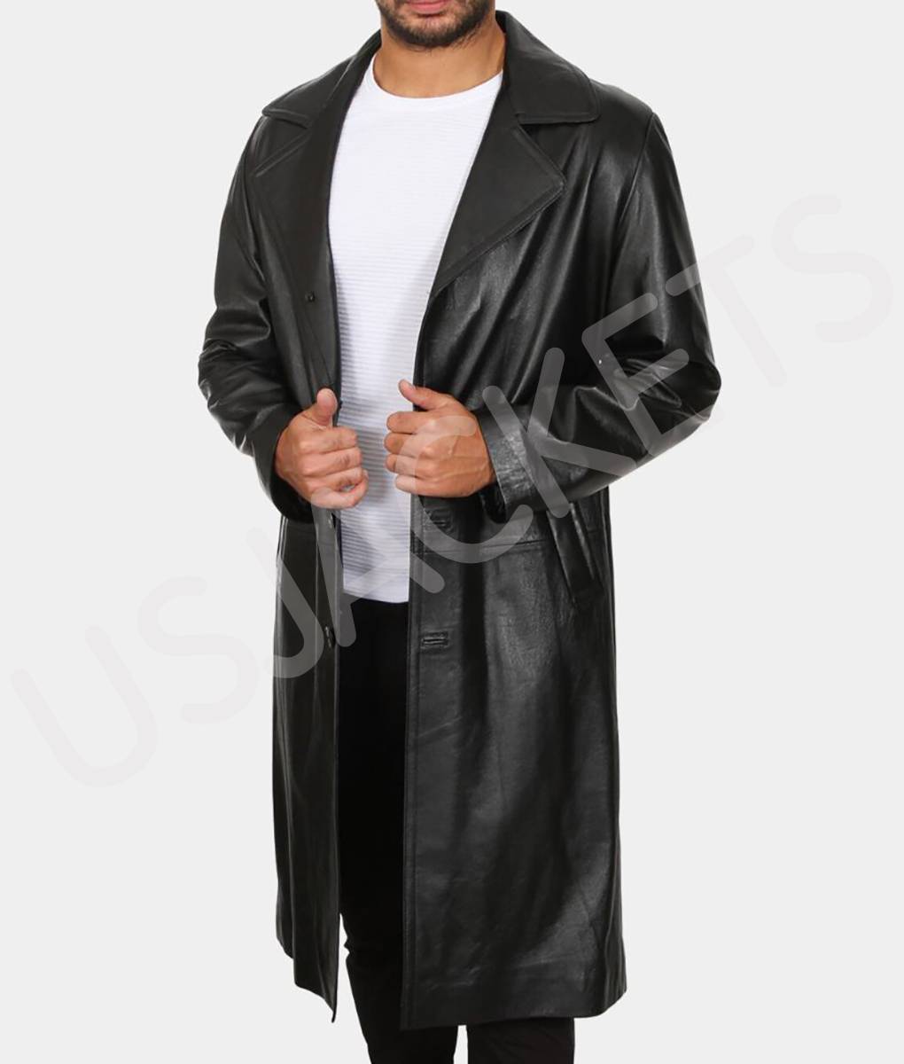 Adam Copeland Ares Black Leather Coat (3)