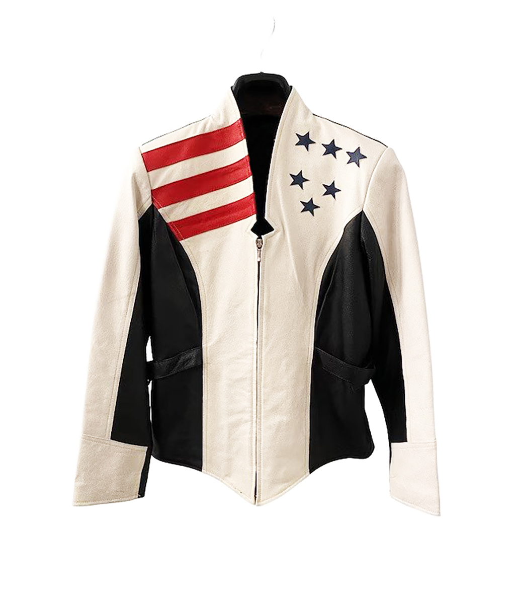 American Flag USA Moto Leather Jacket
