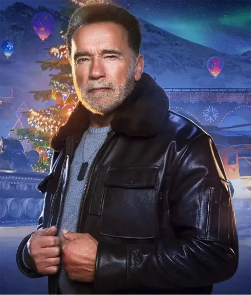 Holiday Ops 2023 World of Tanks Arnold Schwarzenegger Shearling Jacket
