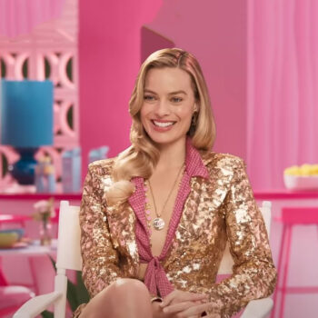 Movie Barbie 2023 Margot Robbie Golden Blazer