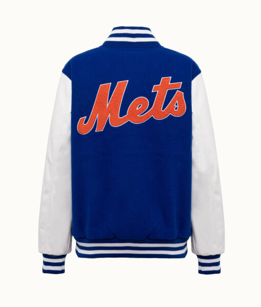 NY Blue and White Mets Varsity Jacket4