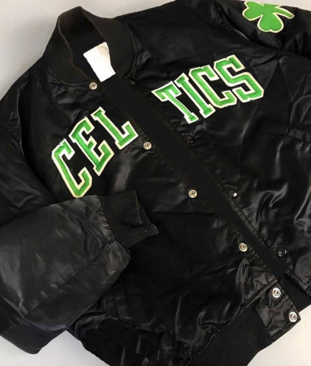 Boston Celtics Black Bomber Jacket (3)