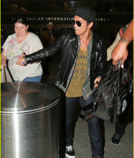 Bruno Mars Real Leather Black Jacket2