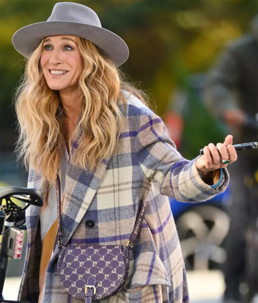And Just Like That S02 Carrie Bradshaw Plaid Coat