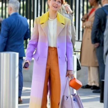 Miranda Hobbes And Just Like That S02 Cynthia Nixon Colorful Coat