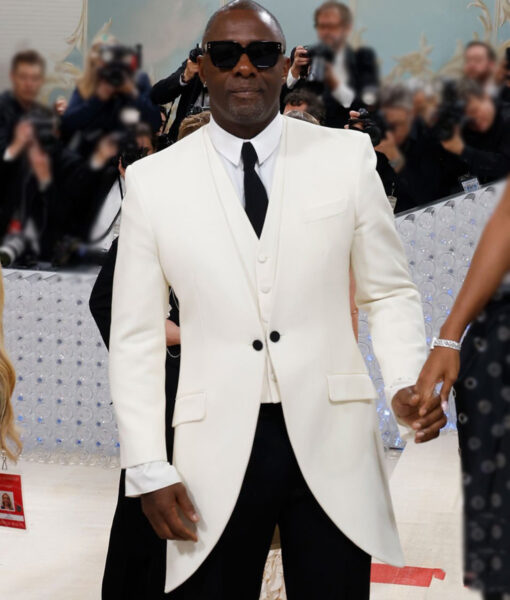 Idris Elba Met Gala Red Carpet 2023 White Tailcoat