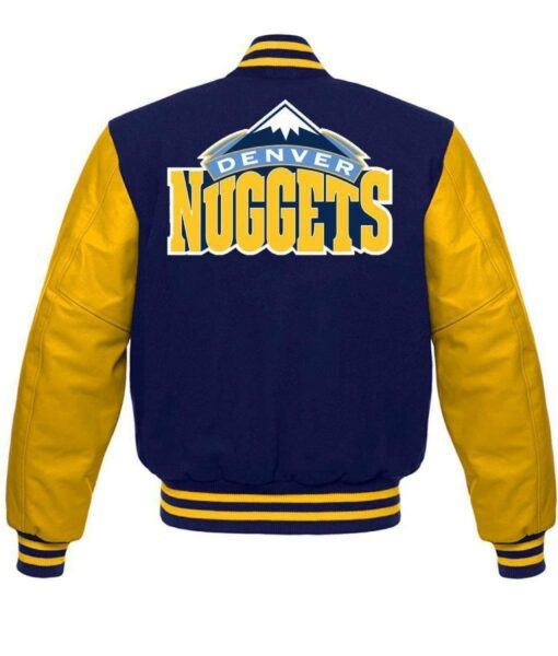 Indiana Pacers Blue and Yellow Lettermen Varsity Jacket