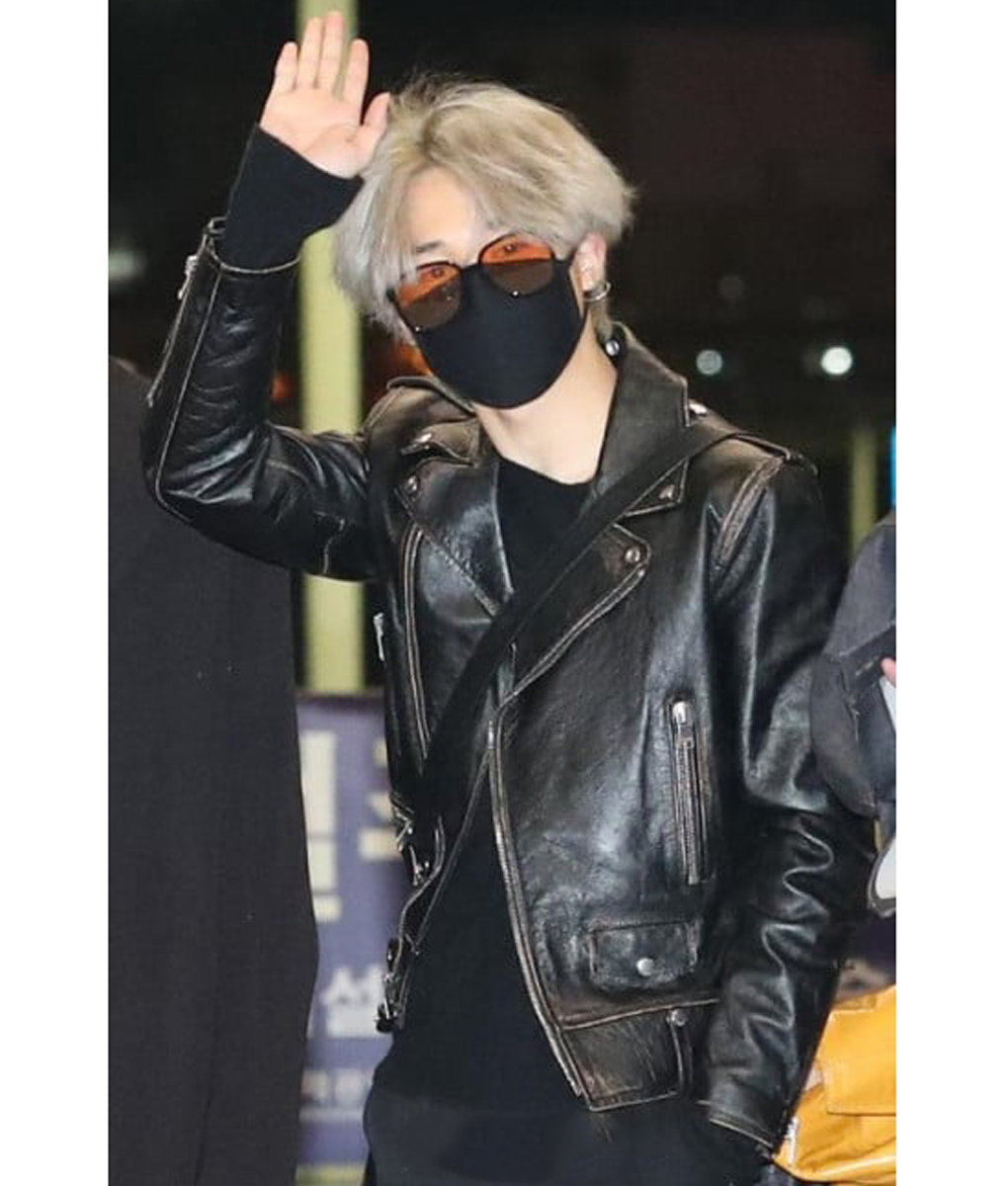 Jimin Park Airport Fashion Leather Jacket-2