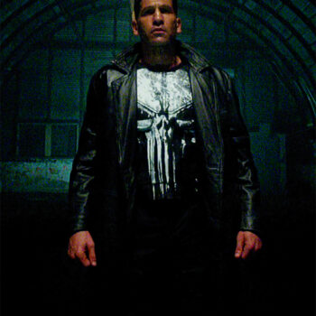 Frank Castle The Punisher Jon Bernthal Black Leather Coat