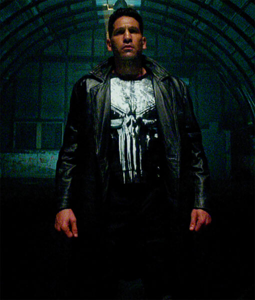 Frank Castle The Punisher Jon Bernthal Black Leather Coat