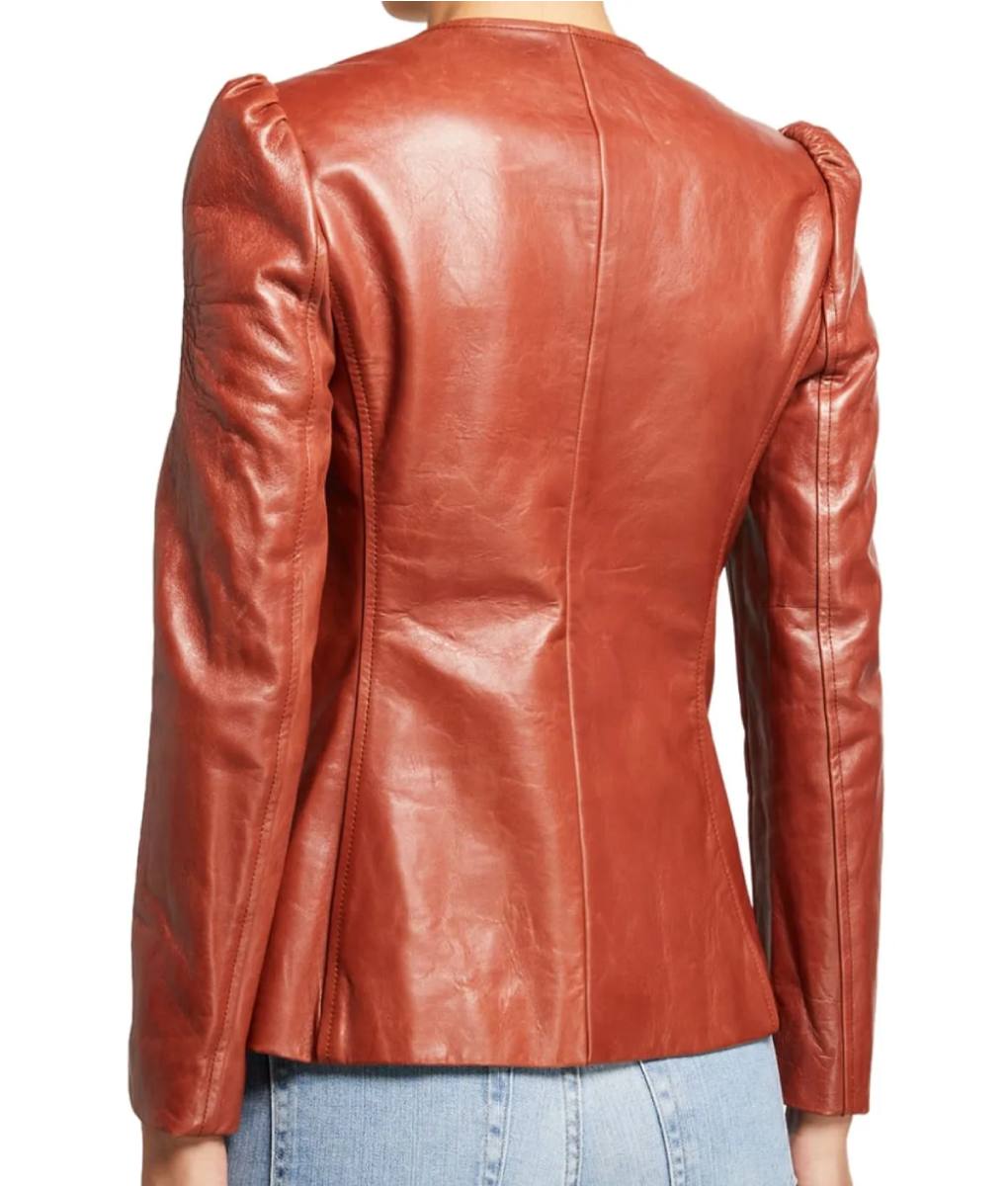 Karen Pittman Brown Leather Jacket (6)
