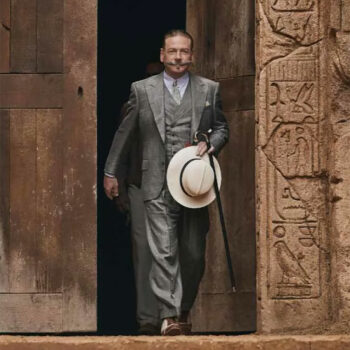 Kenneth Branagh A Haunting in Venice 2023 Hercule Poirot Grey Blazer