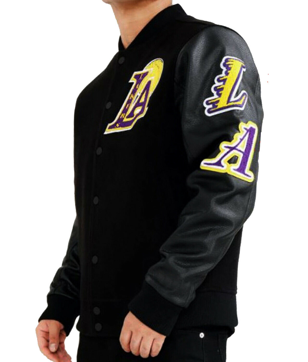 LA Lakers Black Varsity Jacket (1)