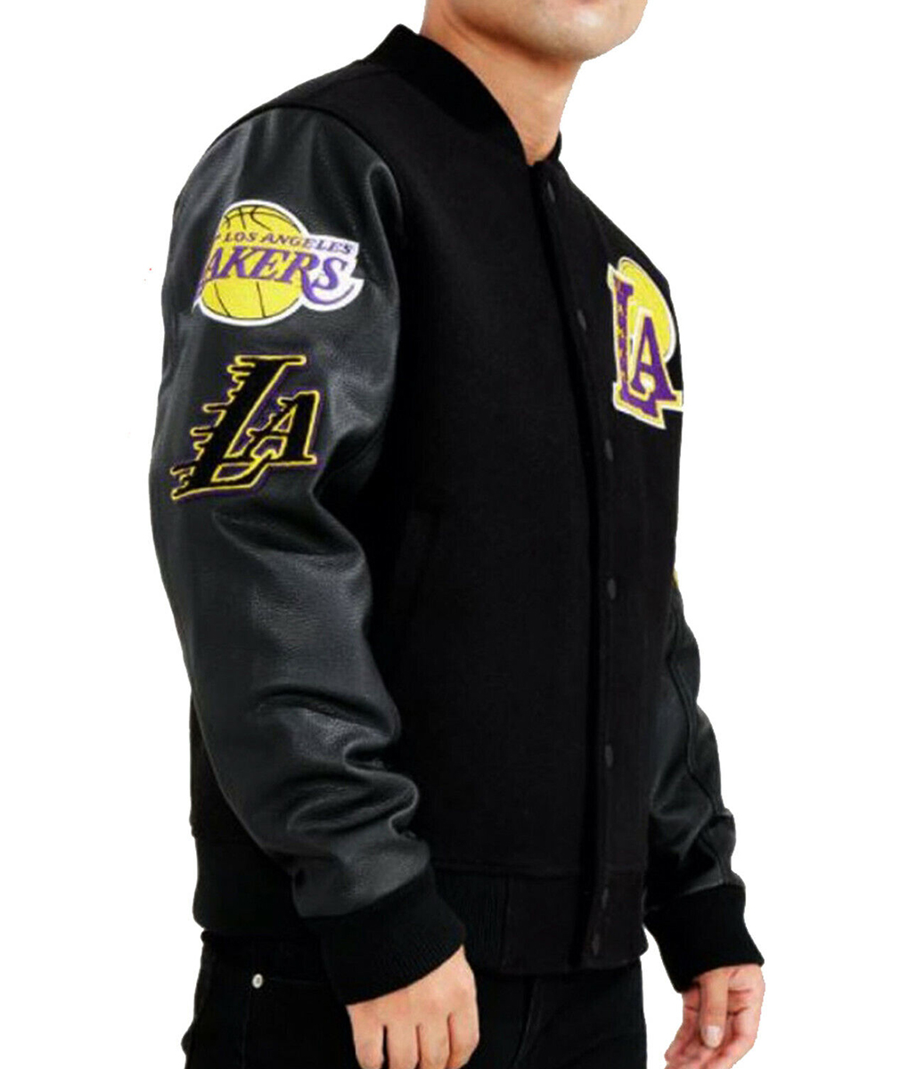 LA Lakers Black Varsity Jacket (2)