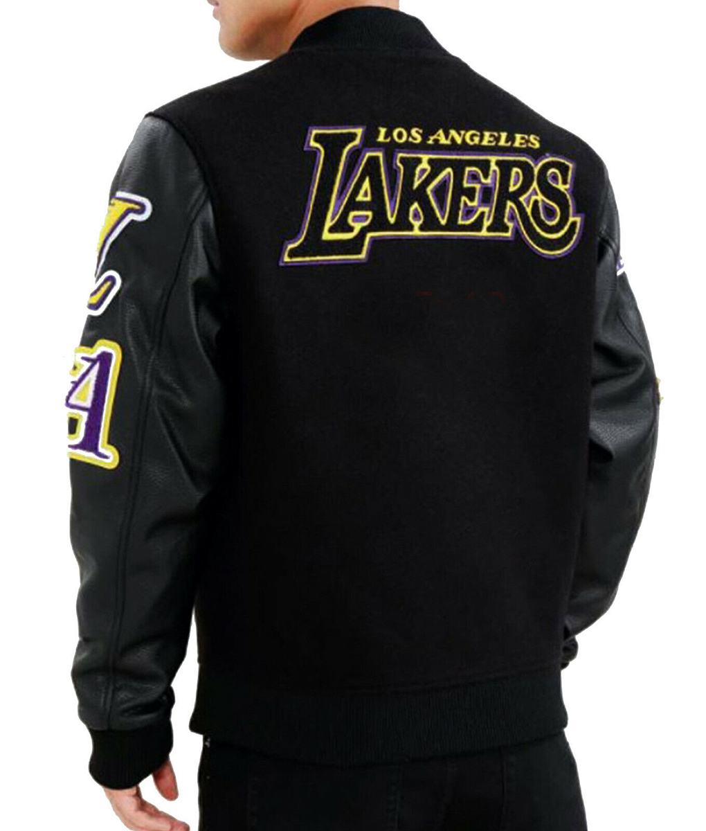LA Lakers Black Varsity Jacket (3)