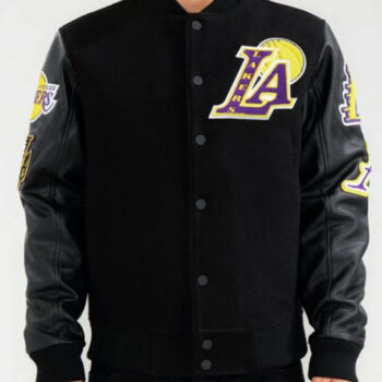 Los Angeles Standard Lakers Varsity Black Bomber Jacket