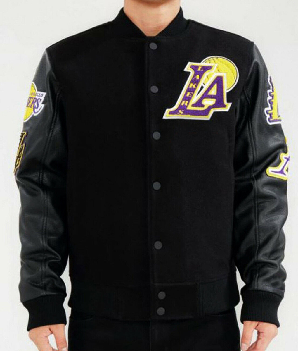 LA Lakers Black Varsity Jacket (4)