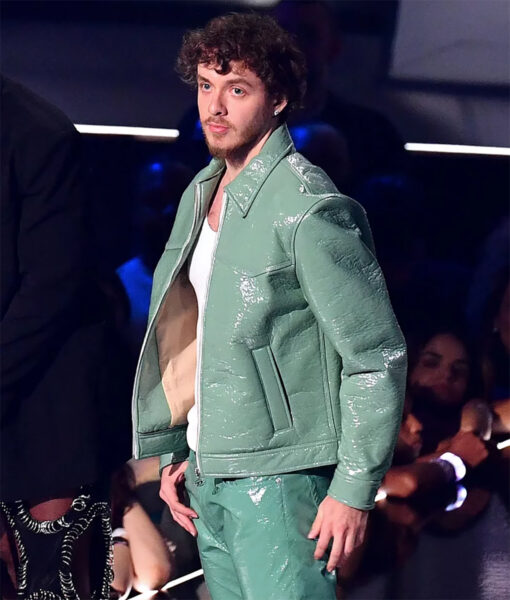 MTV Award Show Jack Harlow Green Faux Leather Jacket
