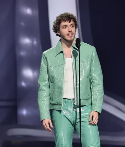 MTV Award Show Jack Harlow Green Leather Jacket