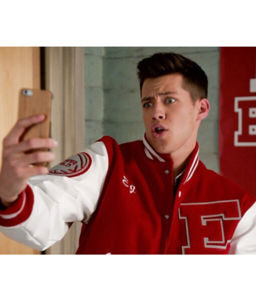 Matt Cornett High School Musical EJ Red Varsity Jacket