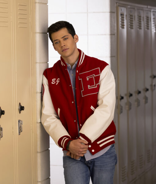 Matt Cornett High School Musical EJ Red Letterman Bomber Jacket