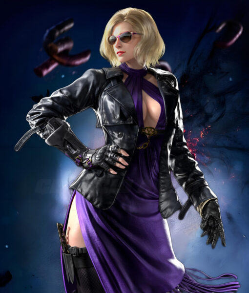 Tekken 8 Gameplay Nina Williams Black Cosplay Jacket