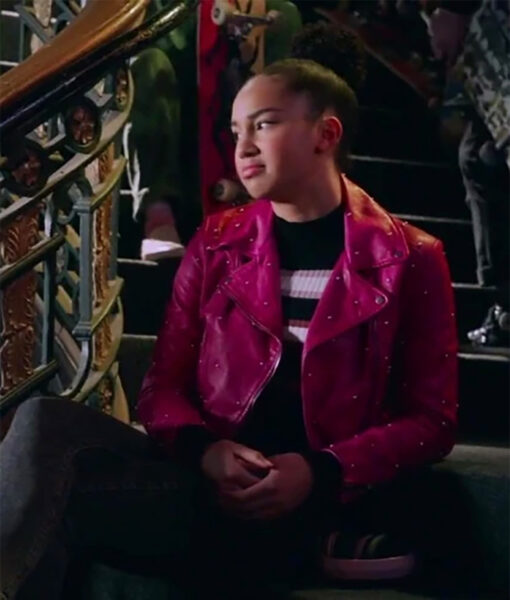 High School Musical Olivia Rodrigo Pink Leather Jacket