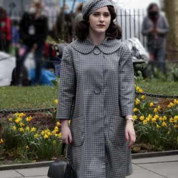 Miriam ‘Midge’ Maisel The Marvelous Mrs. Maisel S04 Rachel Brosnahan Grey Plaid Coat