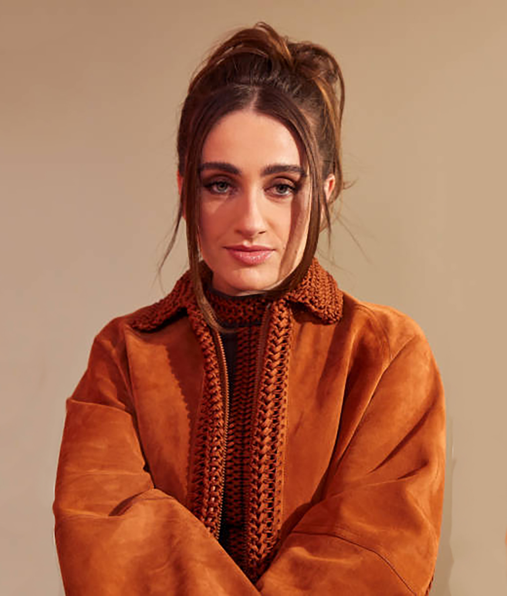 Rachel Sennott Suede Leather Brown Coat (5)