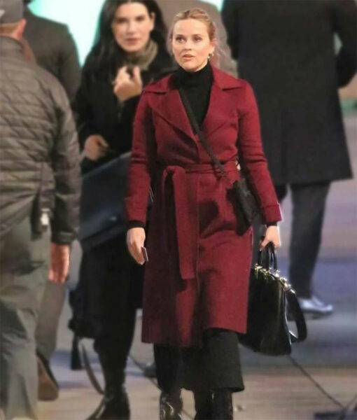 The Morning Show Reese Witherspoon Burgundy Coat