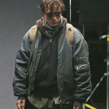 Robert Pattinson, The Batman Bruce Wayne Satin Bomber Jacket