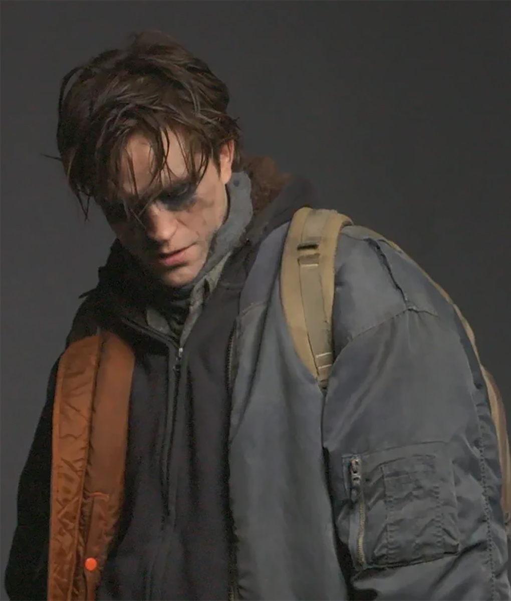 Robert Pattinson Grey Bomber Jacket (5)