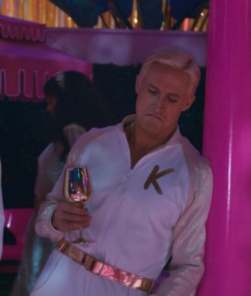 Barbie 2023 Ryan Gosling Ken White Bomber Jacket